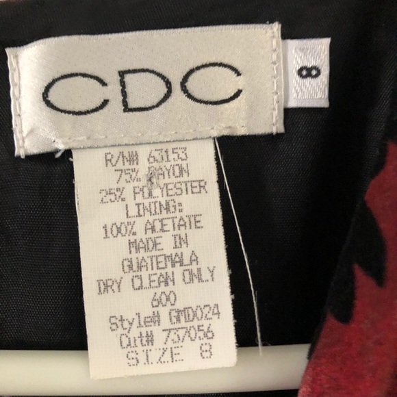 CDC red and black dress - Picture 3 of 3